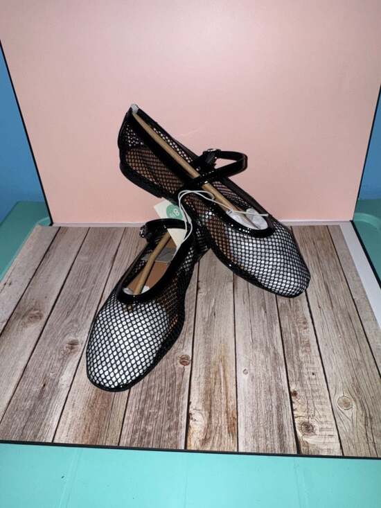 A New Day Shoes - A New Day Women's Issa Mesh Mary Jane Ballet Flats Black Size 8.5